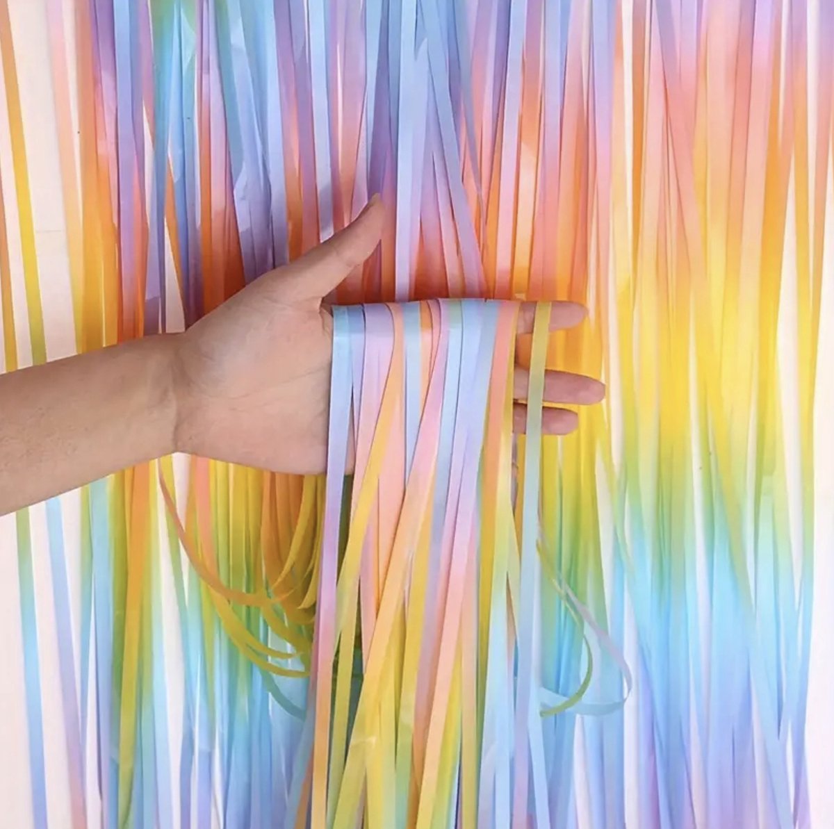  ® 2 x Deurgordijn Regenboog kleuren | Feestgordijn | Unicorn Gordijn | Deurfolie Feest Versiering | Deurgordijn gekleurd | Backdrop | Gordijn Verjaardag | Eenhoorn | 100x200 cm